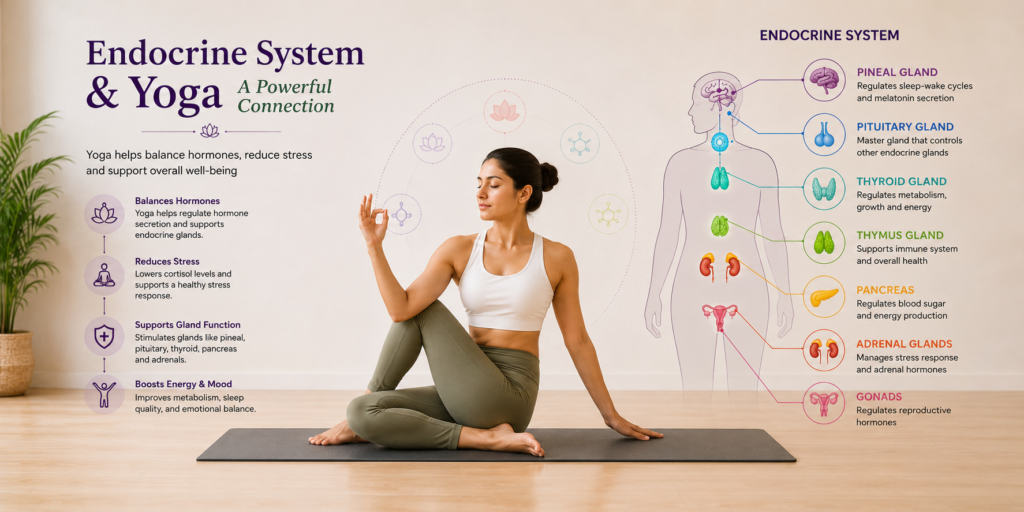 Endocrine system and yoga effect on it